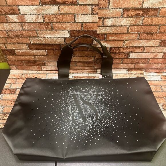 Victorias Secret shine Tote Black Bag - Picture 5 of 9